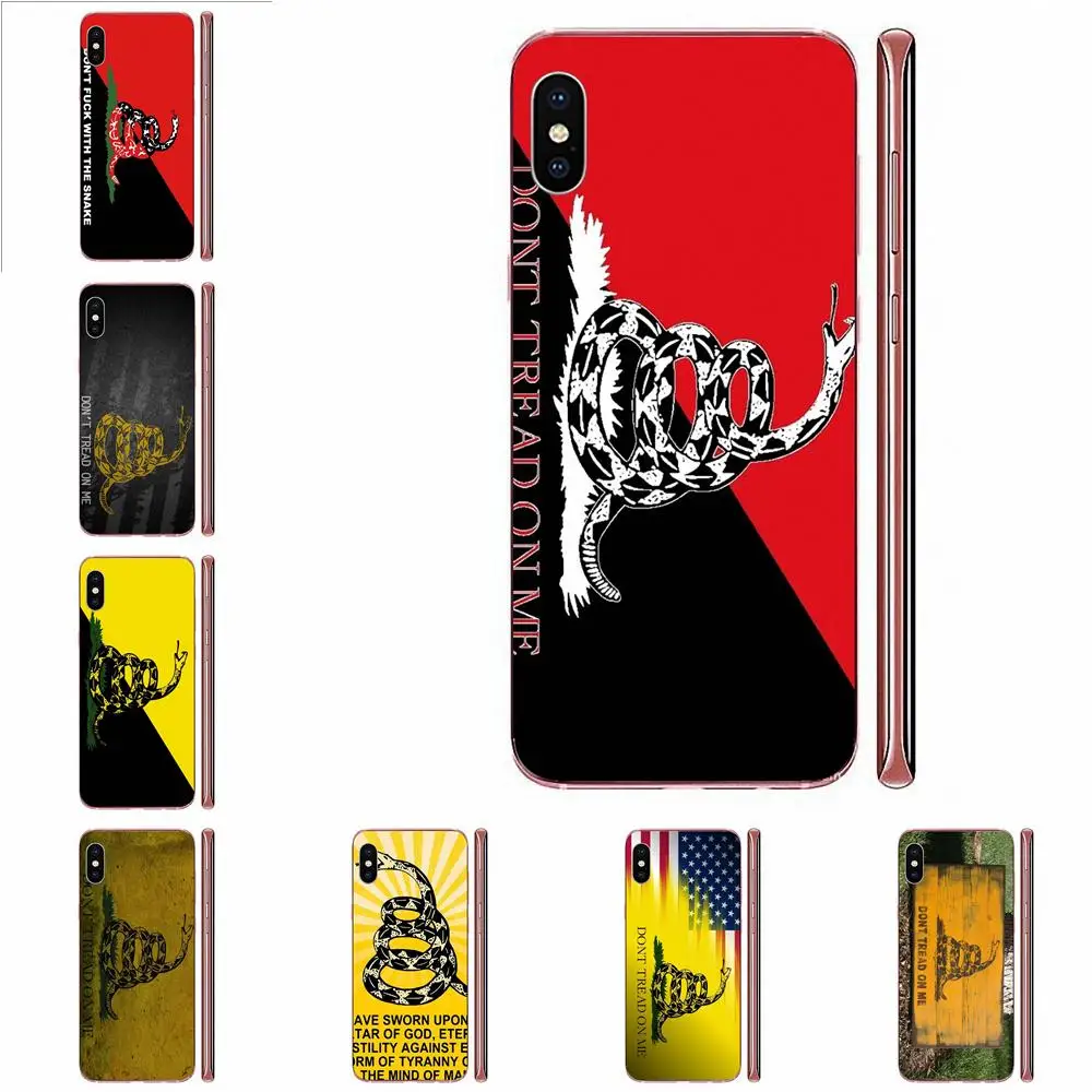 Прозрачный чехол сумочка из ТПУ с флагом Gadsden не рисунок на мне для Apple iPhone 4 4S 5 5C 5S