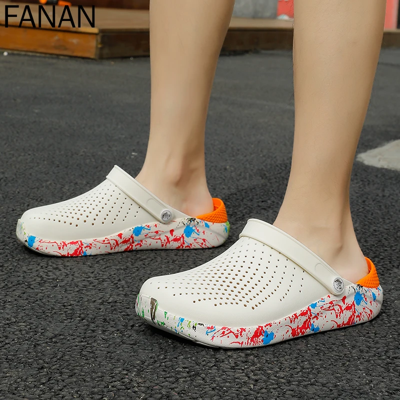 Женская Повседневная пляжная обувь без застежки на мягкой подошве шлёпанцы для