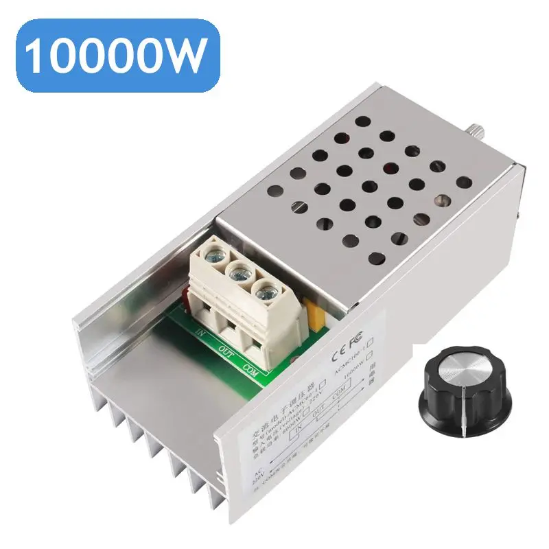 

10000W AC 110V 120V 220V 230V High Power SCR Motor Speed Controller Voltage Regulator Dimming Attemperation Thermoregulation