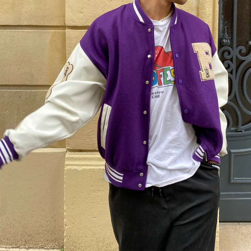 Женская кожаная бейсбольная куртка в стиле Харадзюку куртки-бомберы с надписью