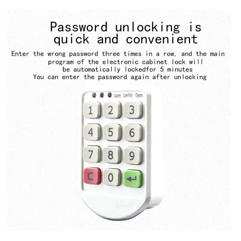 Смарт замок портативный из АБС пластика с цифровой панелью для ящика