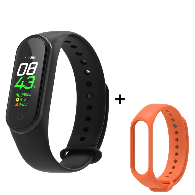 As shown6 Smart Fitness Bracelet M4 Tracker Waterproof Pedometer Blood Pressure Watch Support Multi-Languauge Wristband For Men Women Kids - Цвет: As shown6