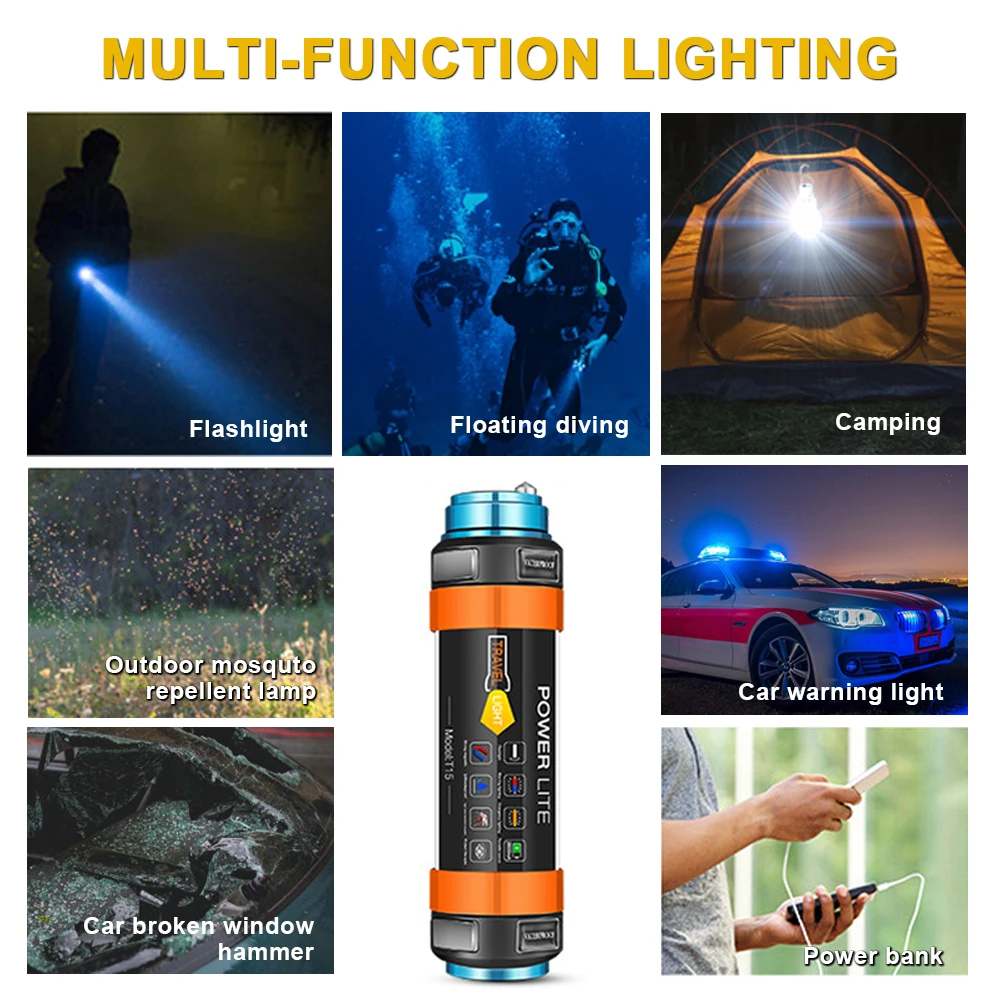 Многофункциональный светодиодный фонарь для кемпинга светильник палатки лампа