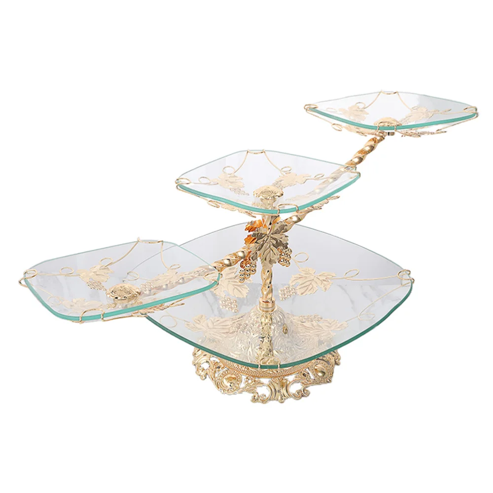 

1Pc Multi-layer Fruit Plate European Style Dessert Holder Food Snack Container