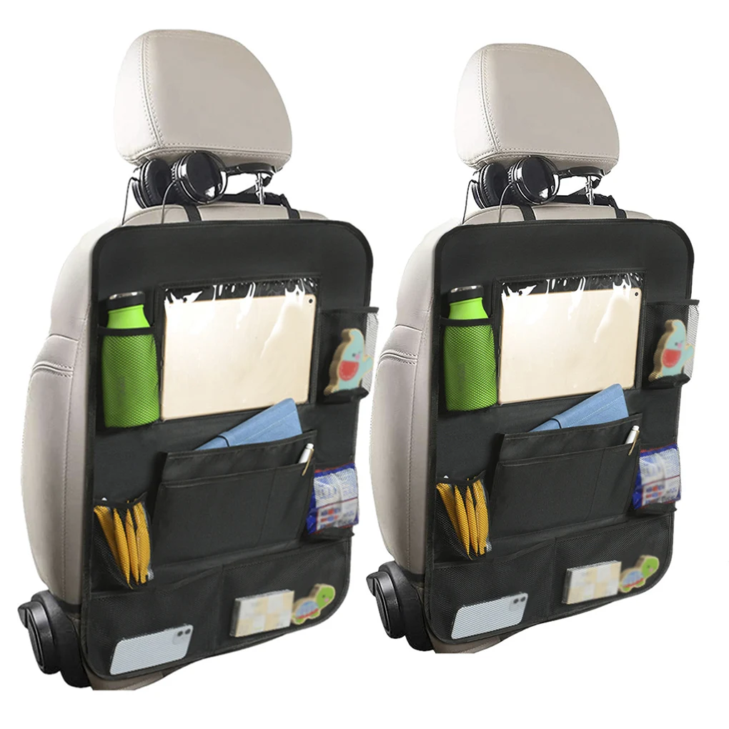 

Вместительная дорожная сумка для хранения на спинку сиденья автомобиля, водонепроницаемый Органайзер с несколькими карманами, сетчатый ка...