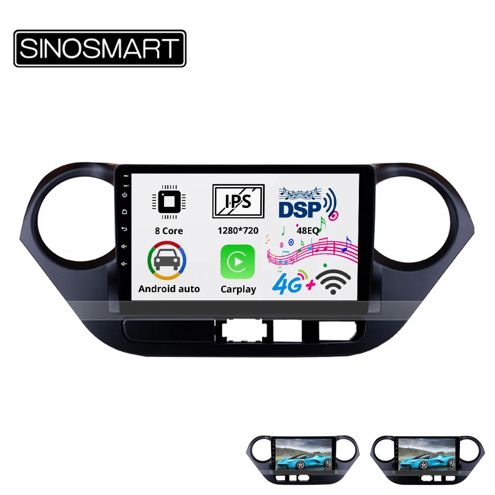 Sinosmart 8-ядерный DSP 48EQ 2Din IPS/QLED 2.5D экран автомобильный gps радио навигатор плеер для