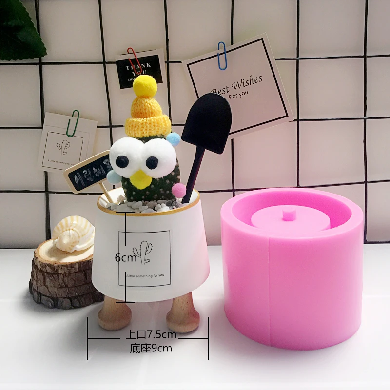 Горшок для кактуса формы плантатора форма бетона пресс цветочных горшков