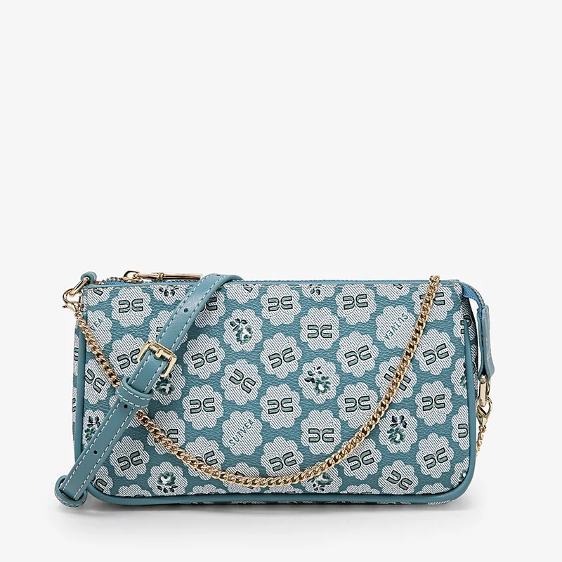 

Ladies shoulder bag 2020 new trendy fashion small square bag simple and versatile printed cross-body handbag chain armpit bag