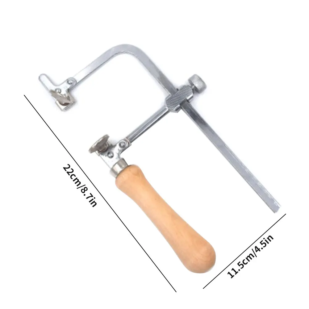 

1 Set Professional Mini Hacksaw U Type Adjustable Wooden Handle With Anti skid handle Jewellery Making Kit with 12 Saw Web