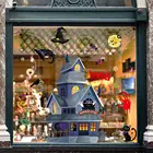 Декоративные наклейки на Хэллоуин, съемные самоклеящиеся настенные украшения для гостиной, спальни, окон, настенные наклейки