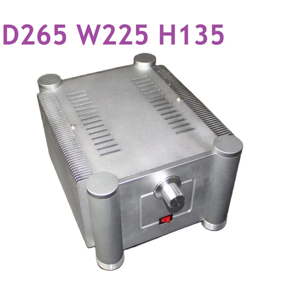 

D265 W225 H135 DAC Decoder Chassis Power Amplifier Supply DIY Case Matte Aluminum Enclosure Headohone Amp Housing Preamp PSU