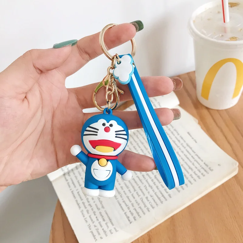 Cartoon Travel Luggage Milk Tea Decor Pendant Toy Lanyard For iPhone Airpods Protective case Key Chains Girl Bag Hang Car Key
