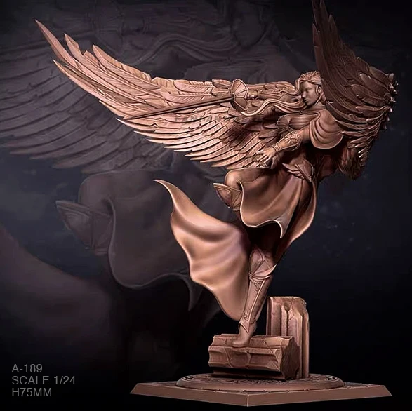 1/24 смола фигурки наборы Ангел фехтовальщик модель Самосборная A-189 | Игрушки и