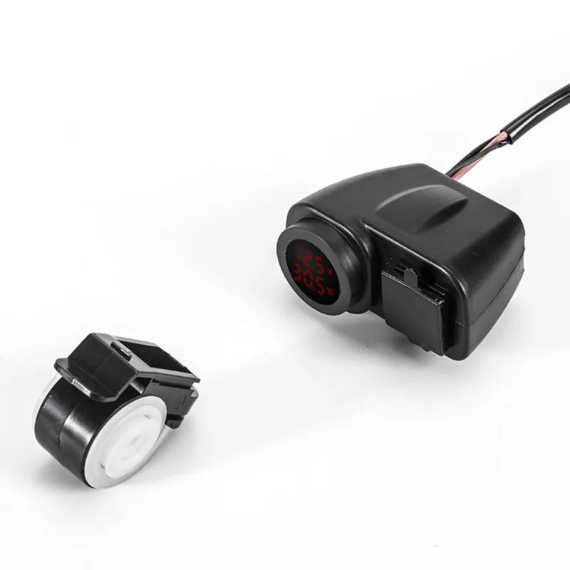 5 В/4.2A двойной USB зарядное устройство розетка водонепроницаемый мотоцикл руль зажим Вольтметр термометр