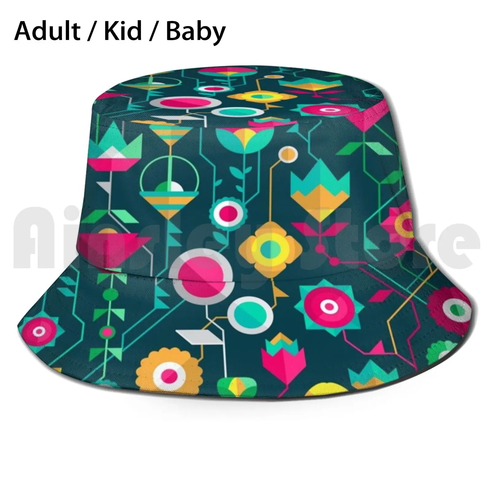 

Панама Ll334/Геометрическая в цветочек для взрослых и детей, детские пляжные шляпы от солнца, геометрические Геометрические Цветочные розовы...