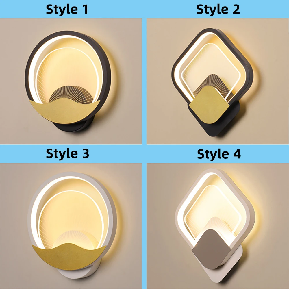 

AIFENG LED Wall Lamp Bedroom Bedside Lamp Nordic Modern Minimalist Creative Stair Aisle Living Room Round Acrylic Wall Lamp