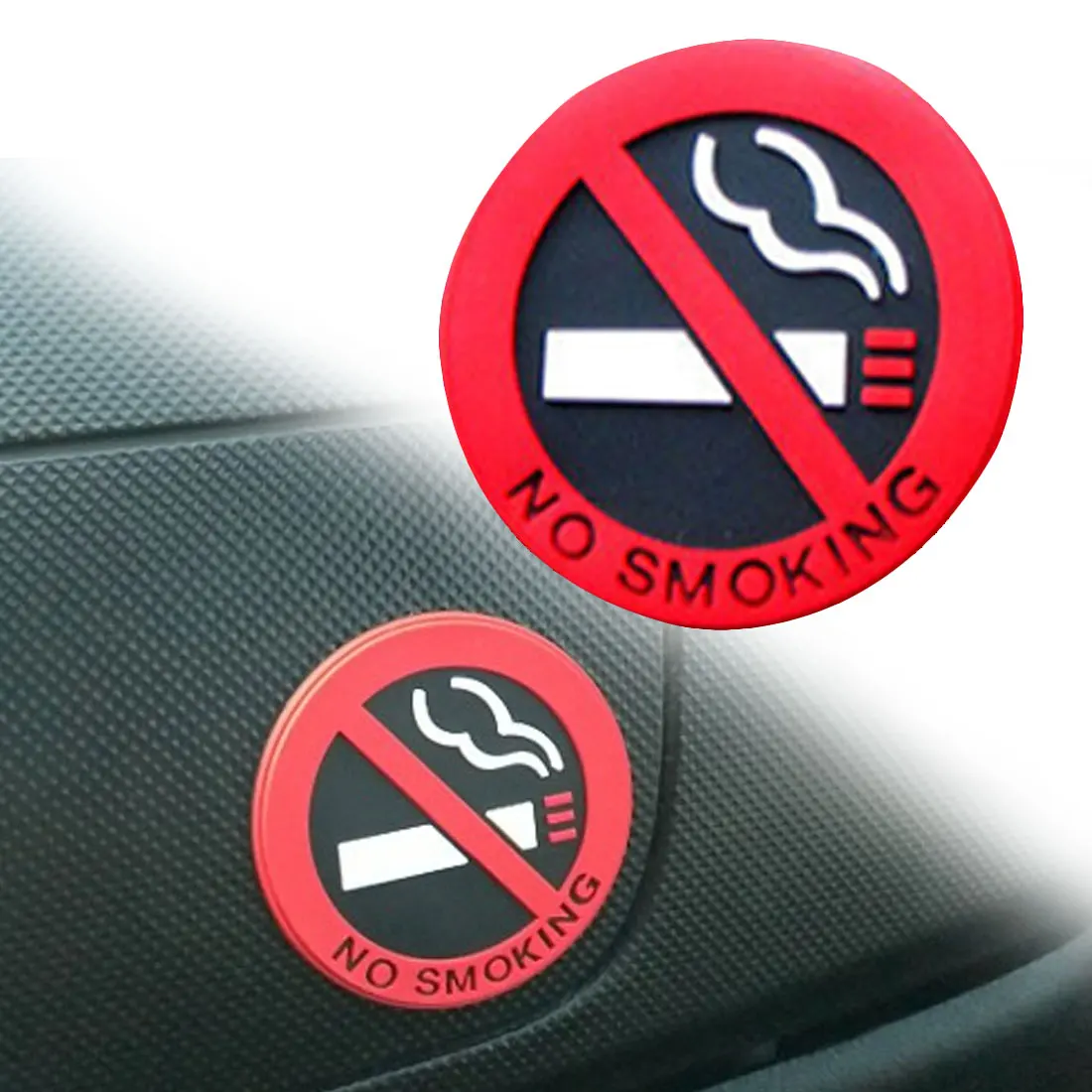 

No Smoking Warning Logo Car Stickers Glue Sticker Easy To Stick For Bmw Benz Ford Vw Peugeot Opel Renault Mazda Golf