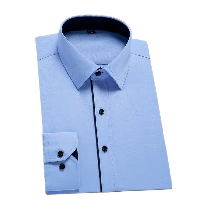 High Quality Cotton Men Long Sleeve Business White Shirt Regular Fit Formal Dress Luxury Man  Shirts Plus Size 5XL 6XL 7XL 8XL