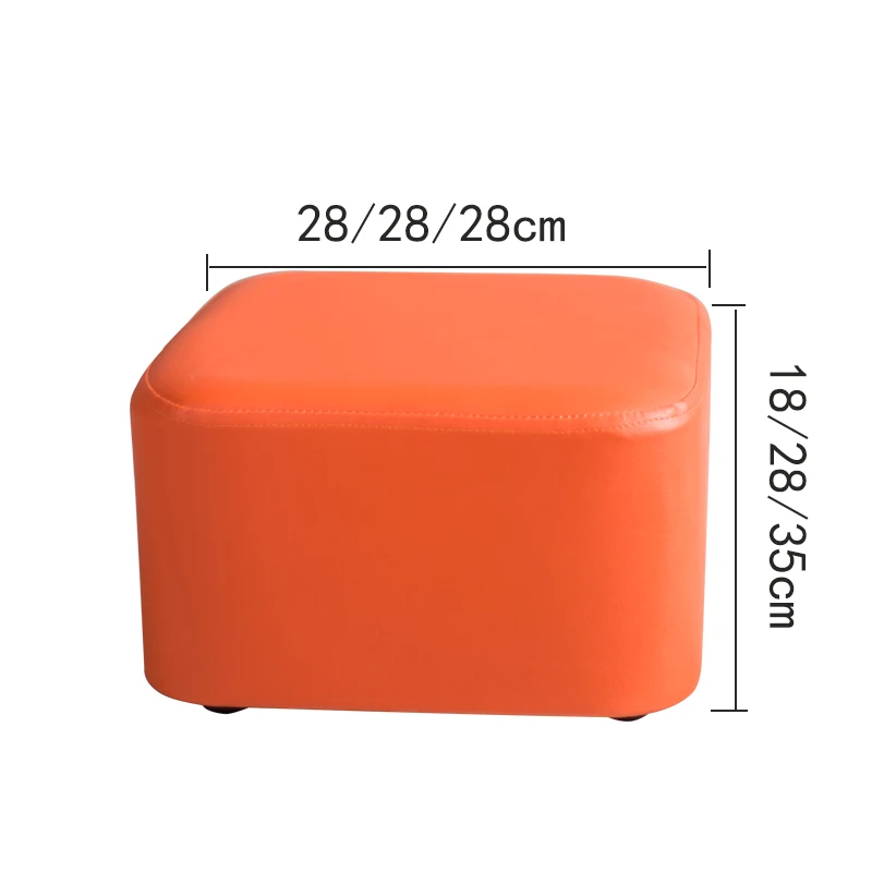 Креативный маленький детский стул диван табурет квадратный из твердой древесины