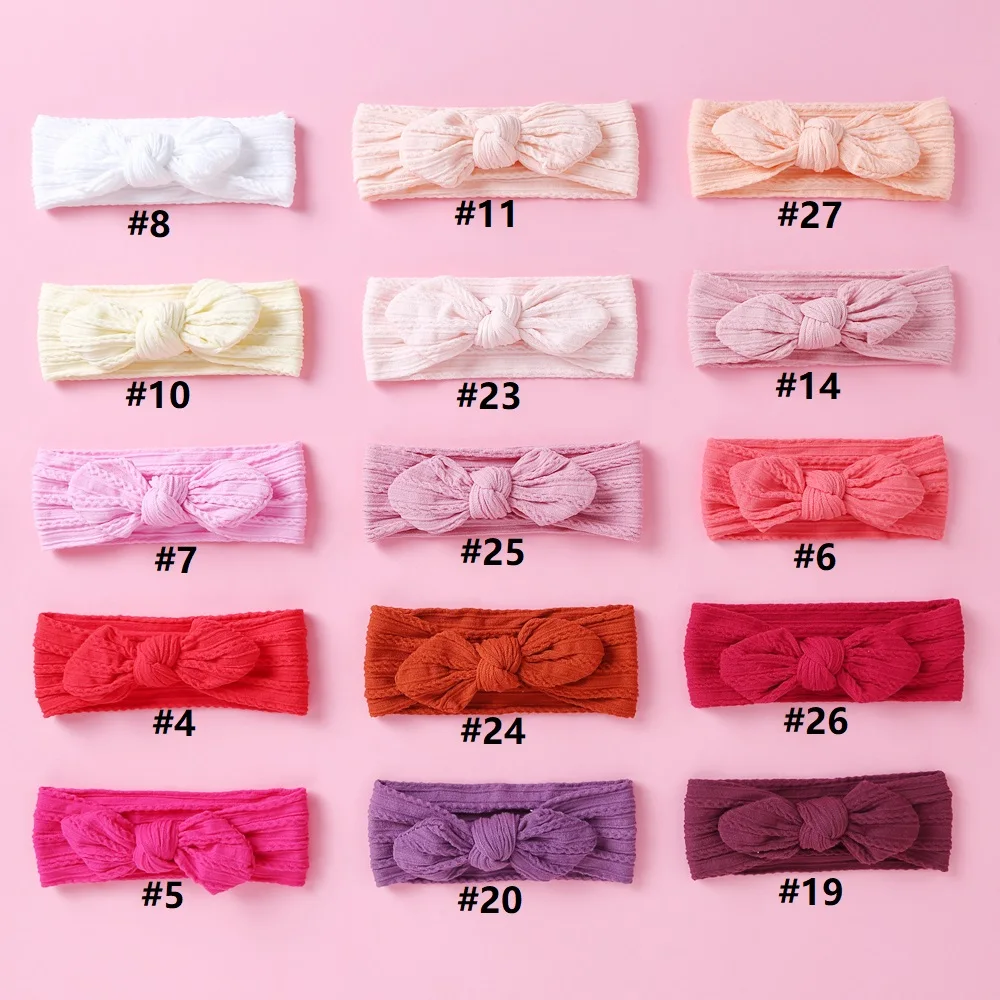 

27pcs/lot Newborn Kids Baby Headbands For Girls Soft Stripe Nylon Hairbands Turban Baby Girl Headband Wholesale Hair Accessories