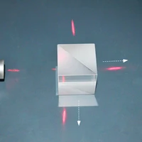 Optical Glass Cube Dichroic Dispersion Beam Splitter Prism Splitting Ratio 50:50 for Spectrometer Experiment Prisma