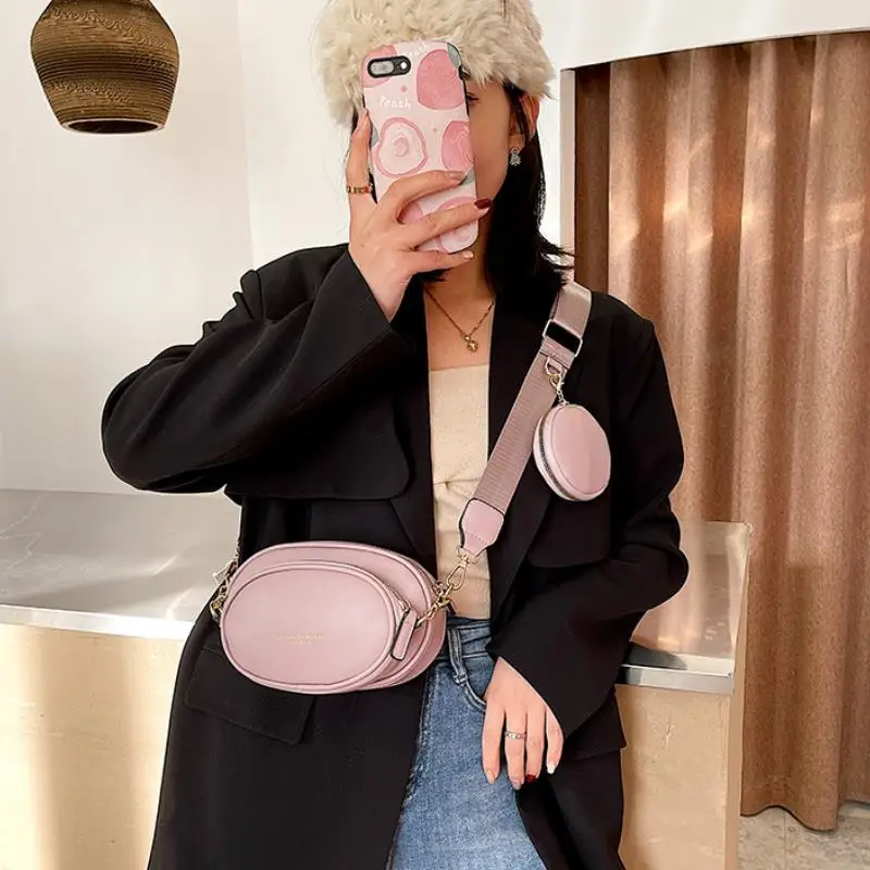 

Coolcept 2021 PU Leather Shoulder Messenger Bag Casual Crossbody Bags Women Handbags Totes Bag 3 Sets Evening Clutch Purse