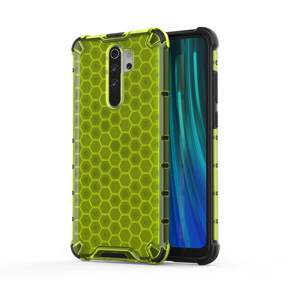 Сотовый из гибридного материала на основе ТПУ и ПК Броня чехол на Etui Xiaomi Redmi Note 8 Pro противоударный жесткий чехол для телефона прозрачный чехол Xiaomi Redmi Note 8