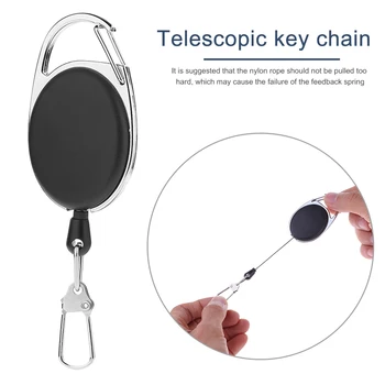 1/3/5Pcs Fly Fishing Key Ring Retractor Tool Retractable Keychain Reel Badge Holder Fishing Tackle 2