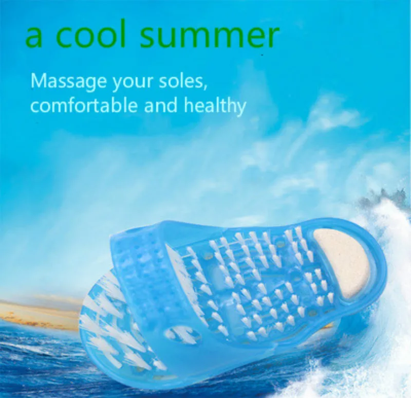 Пластиковые массажные тапочки для ванны и душа обувь щетка пемза из камней