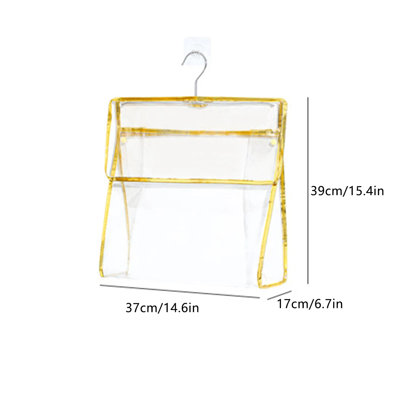 

Transparent Hanging Sack Bathroom Clothes Waterproof Dust Bags Bag Bag Underwear Storage Hanging Sacks Bolsa colgante 39X37X17cm