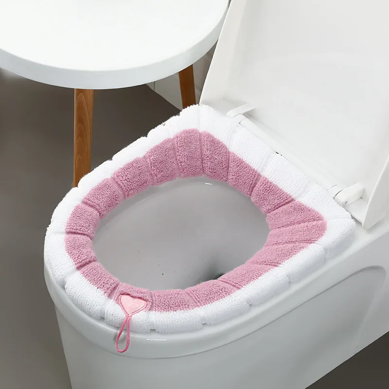 

Зимняя подушка для унитаза, скандинавский двухцветный сиденье для унитаза, утолщенный коврик для унитаза с тыквой, сиденье, набор аксессуар...