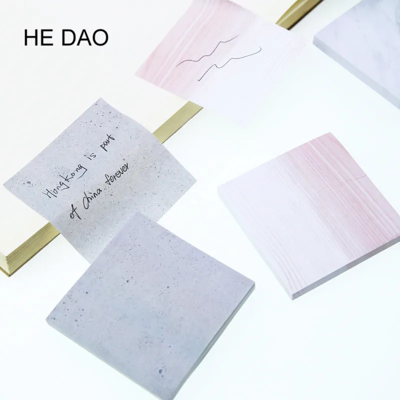 1 шт. креативные мраморные цветные самоклеющиеся блокноты для заметок Каменный
