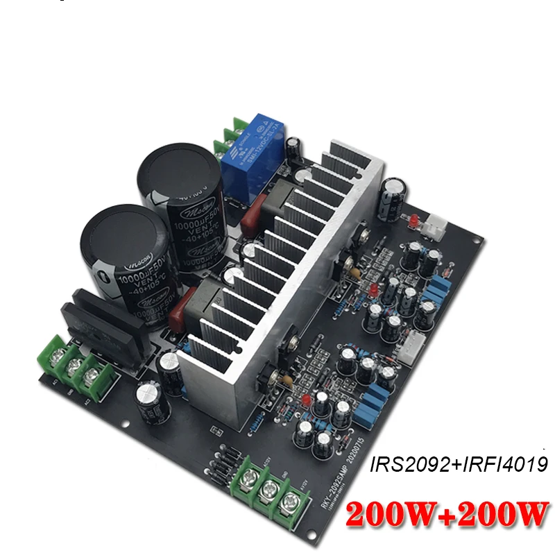 

IRS2092 двухканальный 200 Вт * 2 класса D Цифровой аудио IRFI4019 Mosfet трубка с полевым эффектом Мощность Плата усилителя