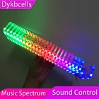 Индикатор уровня спектра и звука Dykbcells, измеритель УФ, светодиодный анализатор ритма, сказочный кристаллический усилитель мощности