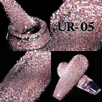 ur sugar 7 5ml pink reflective glitter gel nail polish silver purple sequins soak off uv gel nail art manicuring nail gel