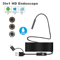 1m2m3 5m5m10m portable waterproof 360 camera 8mm endoscope for pc computer type c usb mini action camera for xiaomi phone