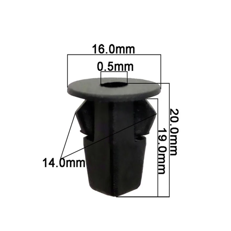 

For Toyota Lexus Car Rivets 50pcs Fender Accessories Replacement Kit Black Trim Liner Screw Plastic Fastener 8*8mm