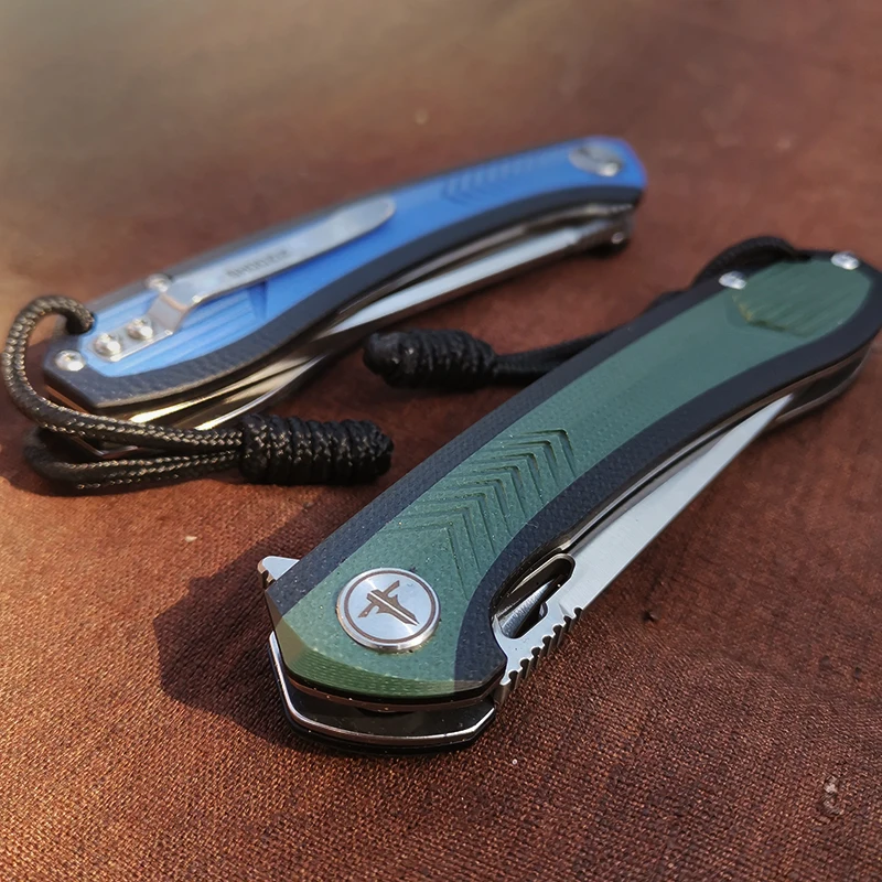 SHOOZIZ folding knife G10 handle D2 bearing tactical outdoor self defense hunting cutter Pocket knives EDC tools | Инструменты