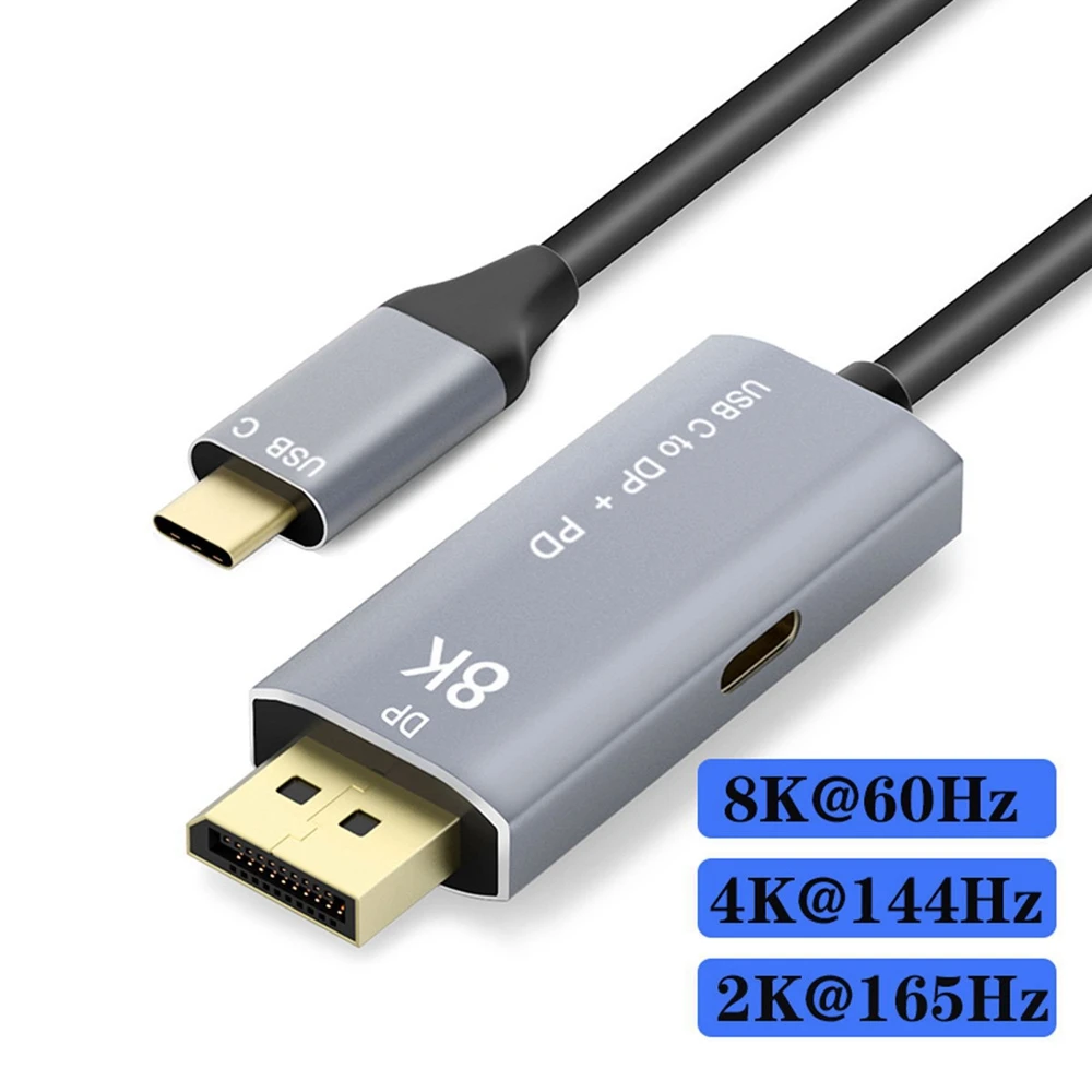 2M USB 3.1 Type C USB-C to DisplayPort 1.4 DP 8K 60hz PD power port UHD HDTV Cable for Laptop For Thunderbolt 3 4K 144HZ adapter |
