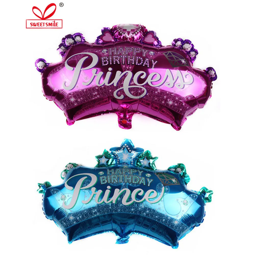 Надувные шары в виде короны принца из фольги украшение для дня рождения