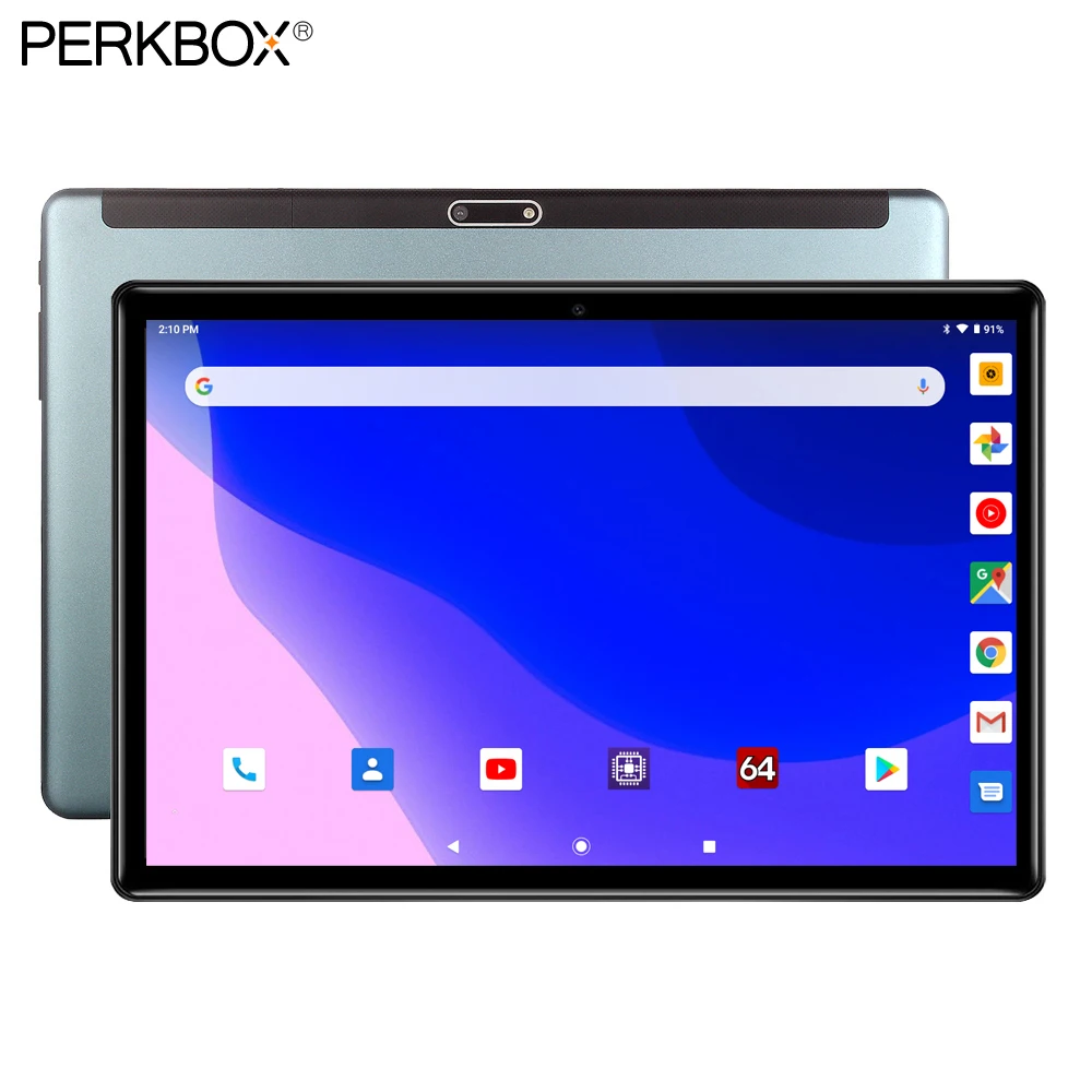 Планшет Google Android 9 10 дюймов две камеры 5 МП 2.5D стекло 1280x800 IPS экран SIM карты Wi Fi Bluetooth