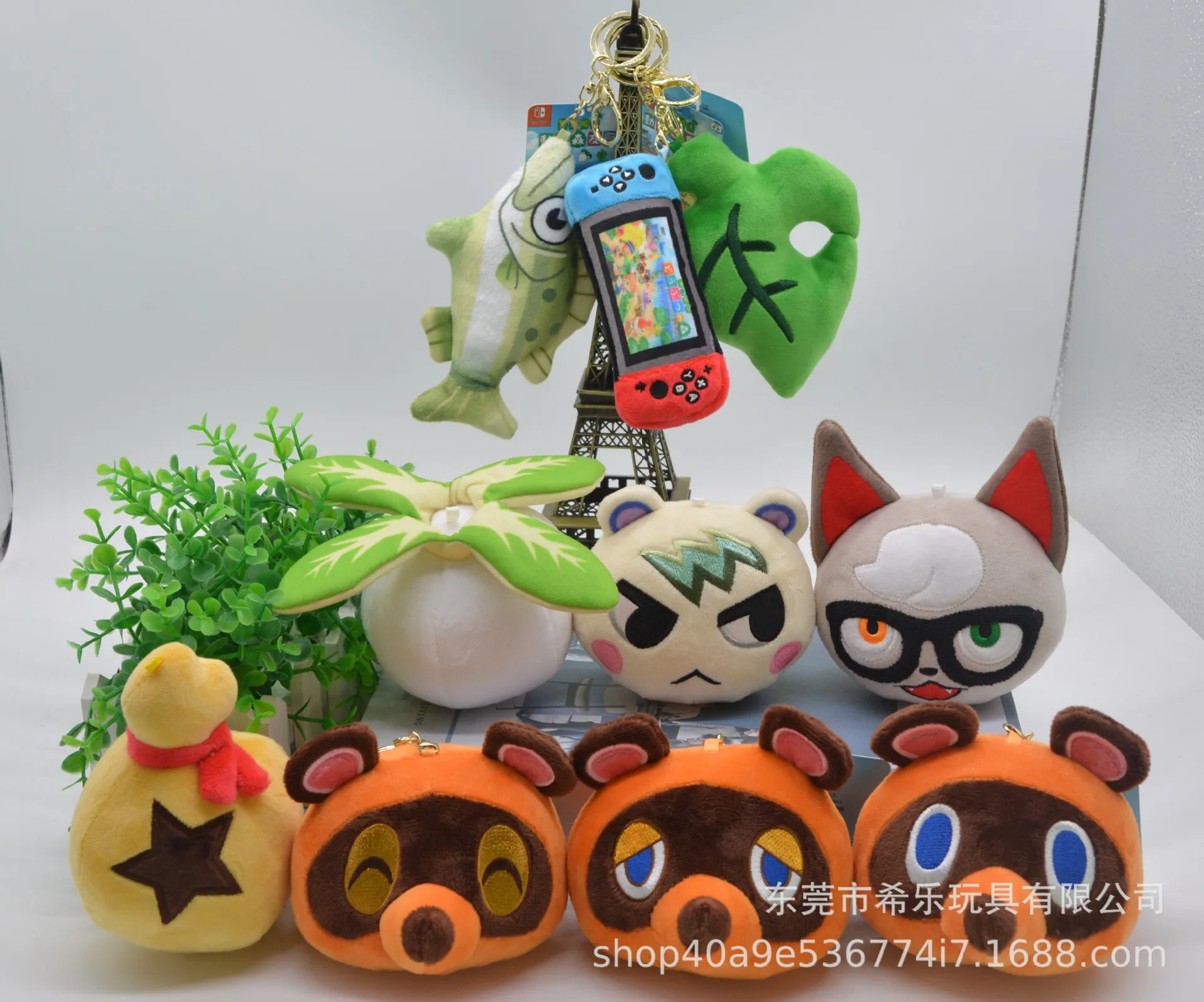 

Animal Crossing Acrylic Cute Shaped JINGJIANG Keychain Fashion Game Plush Toy Doll Pendant