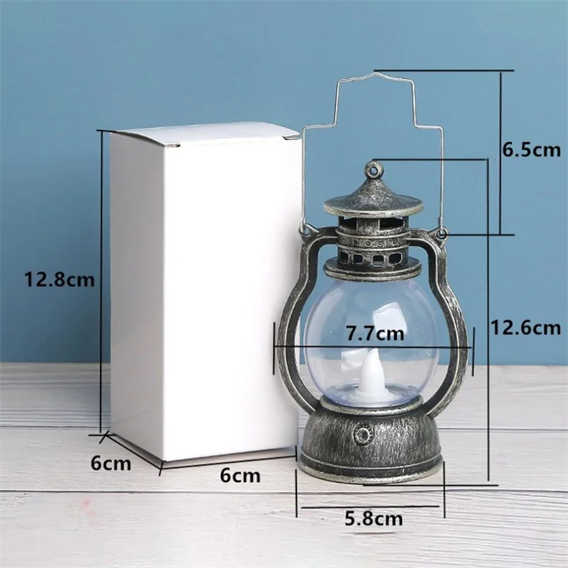 LED Halloween Retro Oil Lamp Lantern Led Energy-Saving Candle Light Decorations for Home Horror Props Kids Toy | Дом и сад