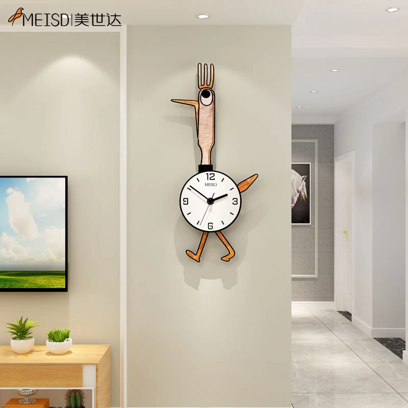 

MEISD Cartoon Wall Clock Large Pendulum Watch Home Decor Kids Room Silent Clocks Metal Needle Child Quartz Horloge Free Shipping