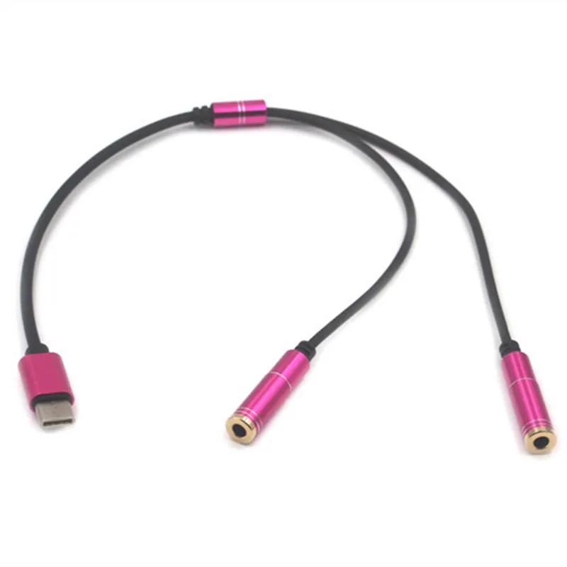 Гарнитура сплиттер 3 5 Jack аудио адаптер AUX кабель Type-c линия два в одном конвертер