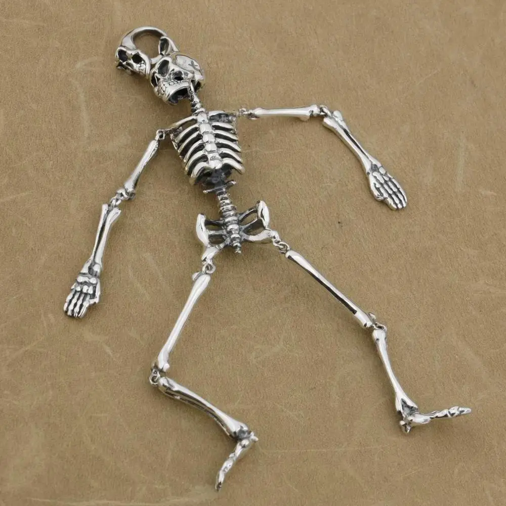 Кулон Мужской из серебра 925 пробы с черепом 26 дюймов|Подвески| |