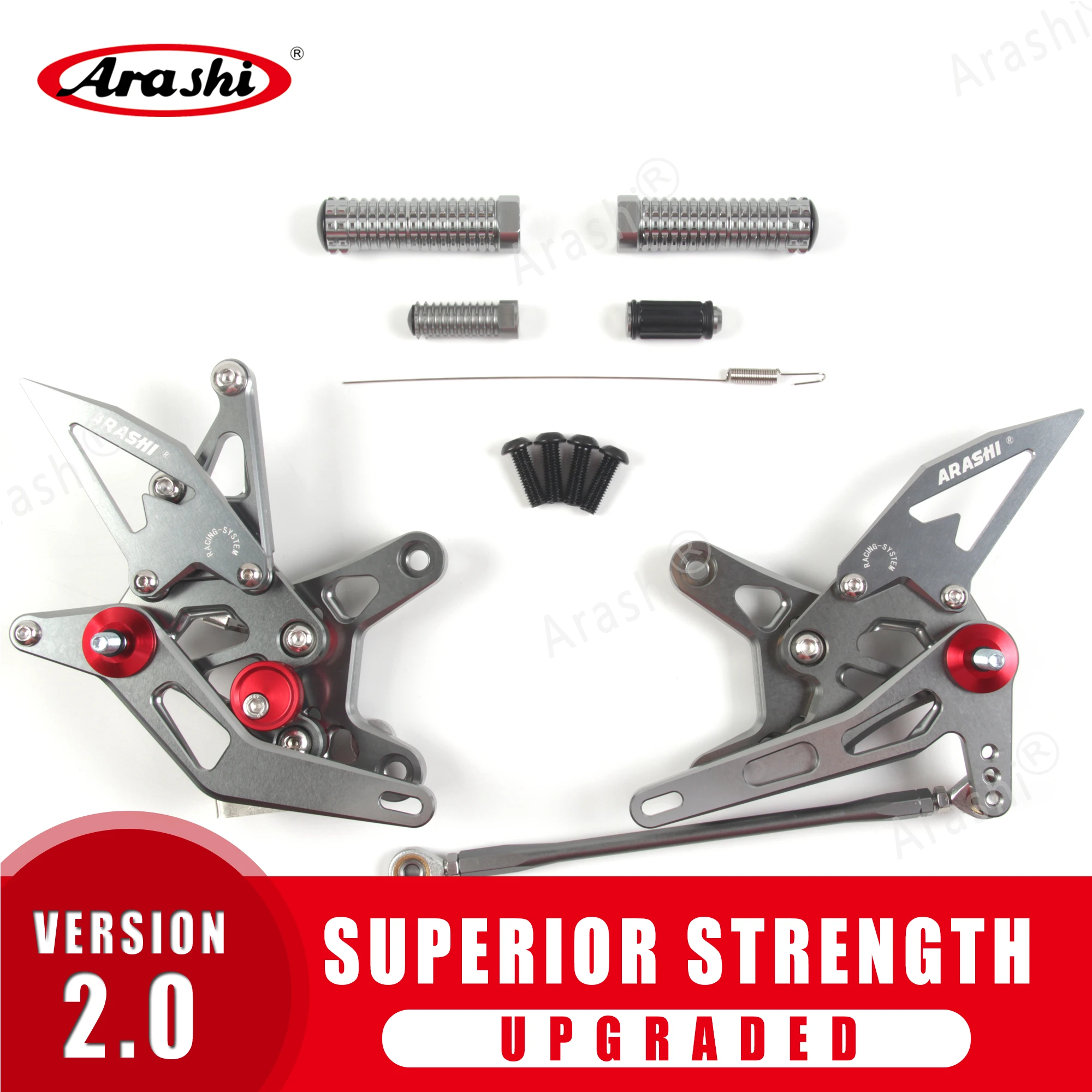 Араши ниндзя ZX6R CNC регулируемая подножка для ног KAWASAKI ZX-6R NINJA 2007 2008 Rearset подставка ZX