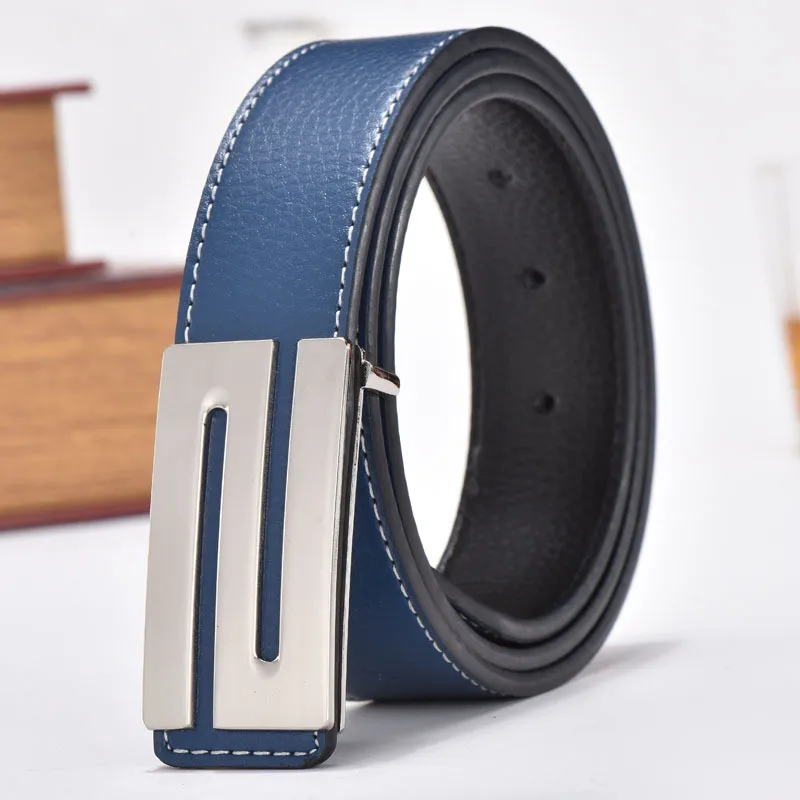 Men Belts Luxury Designer Waistband Brand Male Genuine Leather Women Belt for Man Smooth Metal Buckle Strap Jeans | Аксессуары для