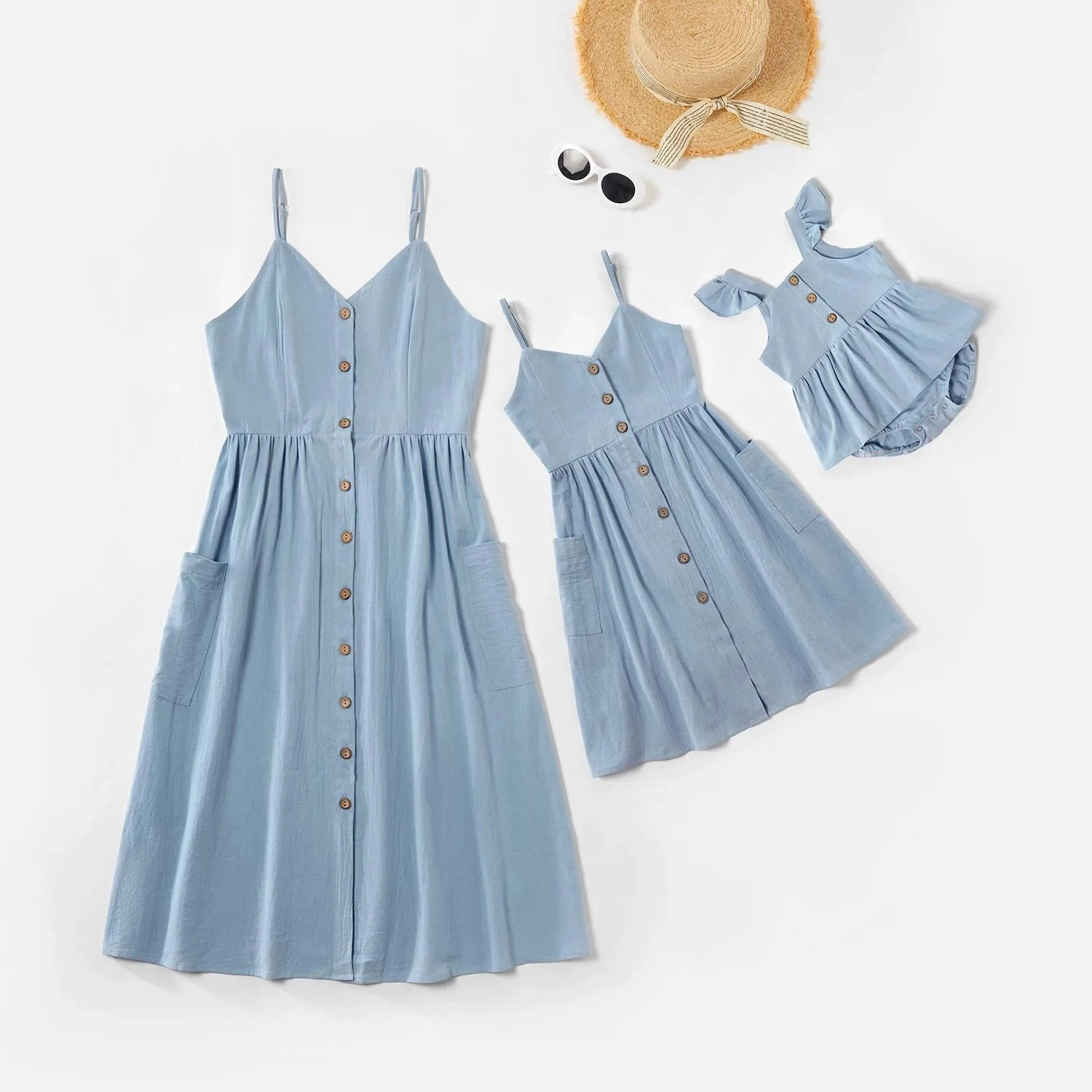

Tank Mother Daughter Dress Family Matching Clothes Look Mom Baby Mommy and Me Dresses Clothes Woman & Kid Girls Toddlers Outfits