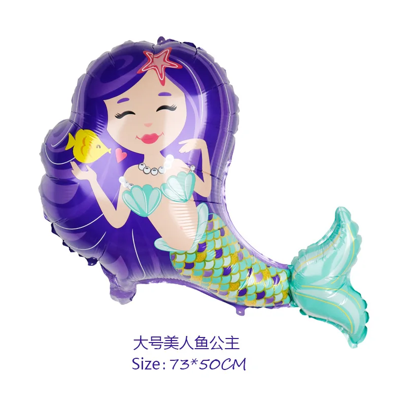 purple mermaid Русалка вечерние девушки день рождения декоративная Растяжка воздушные шары для дня рождения гирлянда хвост русалки оболочки гирлянды-флажки Детские Декор - Цвет: purple mermaid